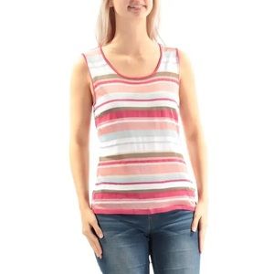 Anne Klein Striped Sleeveless Top